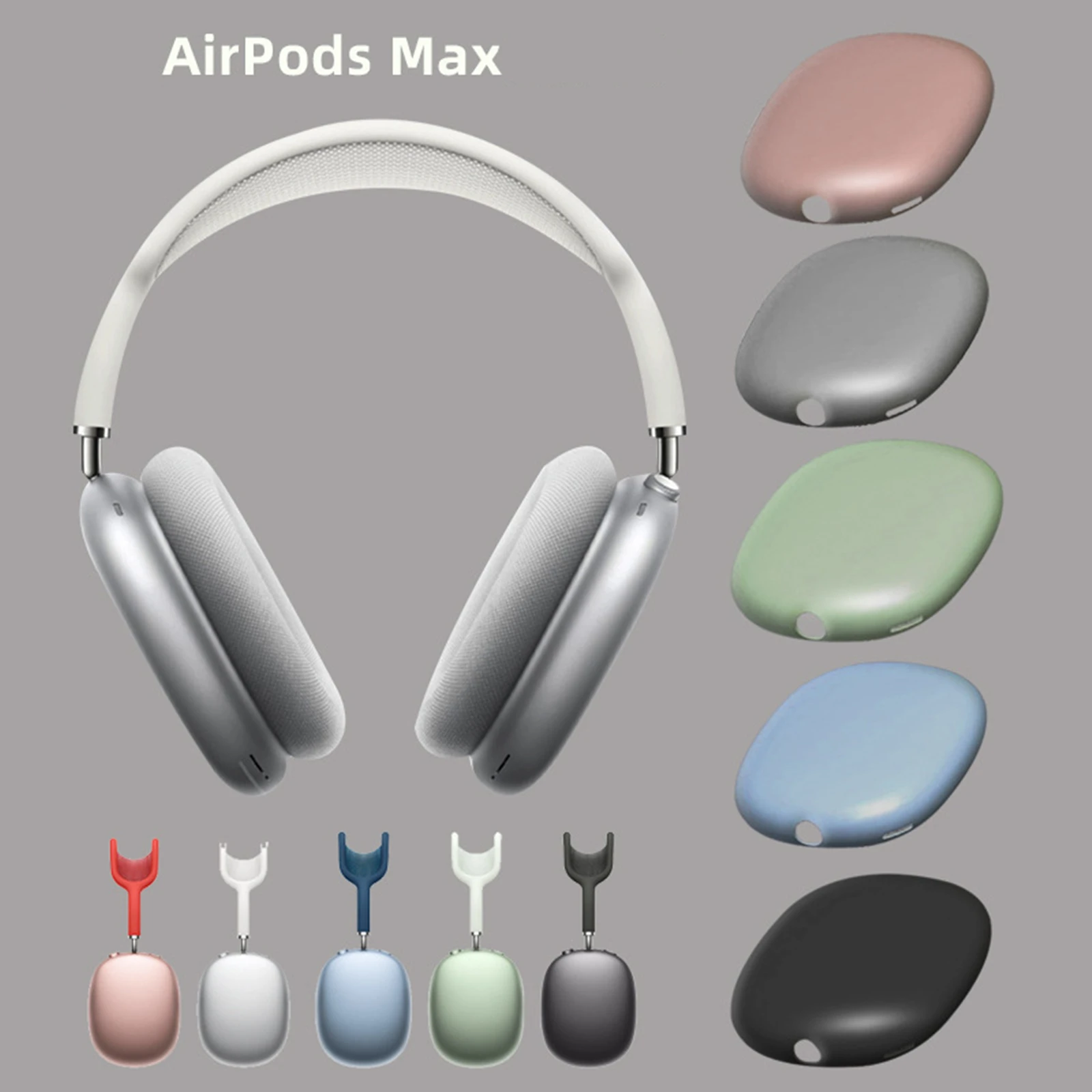 Juste de protection en silicone pour casque Apple AirPods Max, étui doux  pour la peau, résistant aux chutes et à l'usure, nouveau