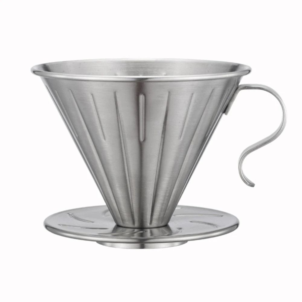 Экологичный многоразовый фильтр для кофе V60 Кофеварка держатель из нержавеющей