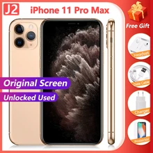 100% Original Apple iPhone 11 Pro Max Triple Rear Camera Cellphone 6.5" 4GB + 64/256/512GB A13 Chipset Unlocked Used SmartPhone