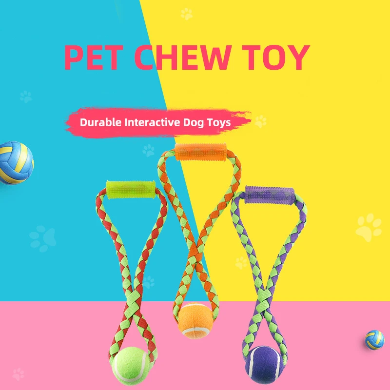 PET-K9 игрушки для собак, специальные нейлоновые плетеные игрушки для собак, интерактивные игрушки для собак с мячом, чистка зубов, игры и Дрессировка