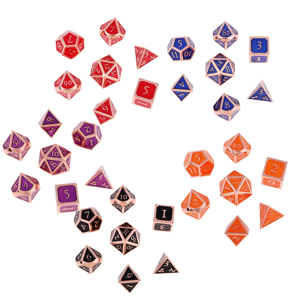 7pcs Polyhedron Multi Sided Dices Set For Dungeons Dragons Games Playing Board Dices for Party Brithday