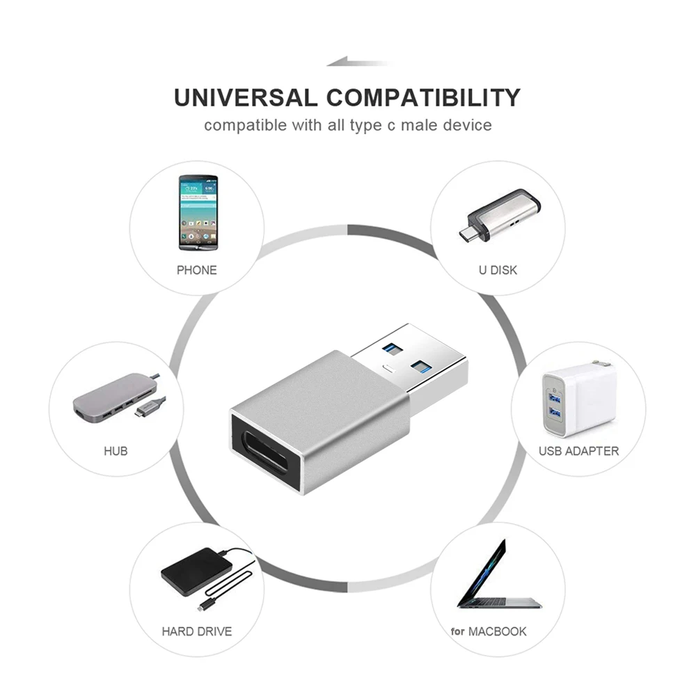 USB 3,0 type-A штекер к USB3.1 type-C Женский USB 3,1 type C адаптер переходника разъема для samsung huawei P20 наушники ПК ноутбук