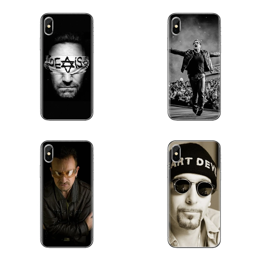 Bono U2 Band Soft Transparent Shell Covers For iPod Touch Apple iPhone 4 4S 5 5S SE 5C 6 6S 7 8 X XR XS Plus MAX | Мобильные