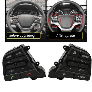 

Car Fans Gift Cruise Control Multifunction Steering Wheel Buttons Switch Black for H yundai Elantra AD Solaris 1.6L 2006-2019