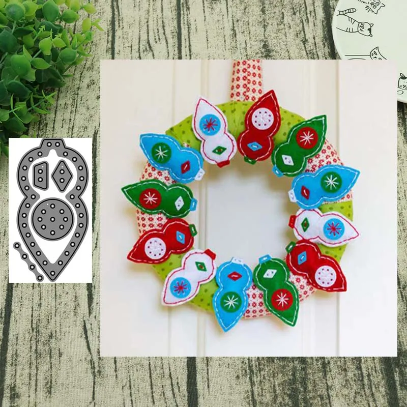 

Christmas pendant Metal Cutting Dies Scrapbooking For Paper Embossing Frame Card Dies Set