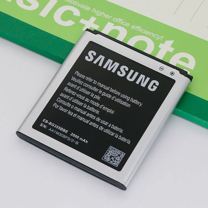 100% Оригинальный аккумулятор samsung для Galaxy Core 2 сменный G355 G355H G355M EB BG355BBE 2000 мАч с
