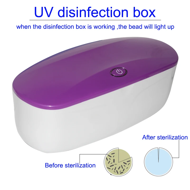

UV Sterilizer Storage Box Portable LED Disinfection Box for Comestic Salon UV Sterilizer Box Nail Art Tool USB interface
