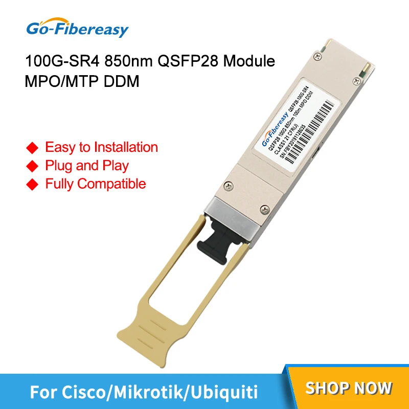 Модуль приемопередатчика QSFP28 100GBASE-SR4 MPO/MTP оптический модуль для Cisco QSFP-100G-SR4-S