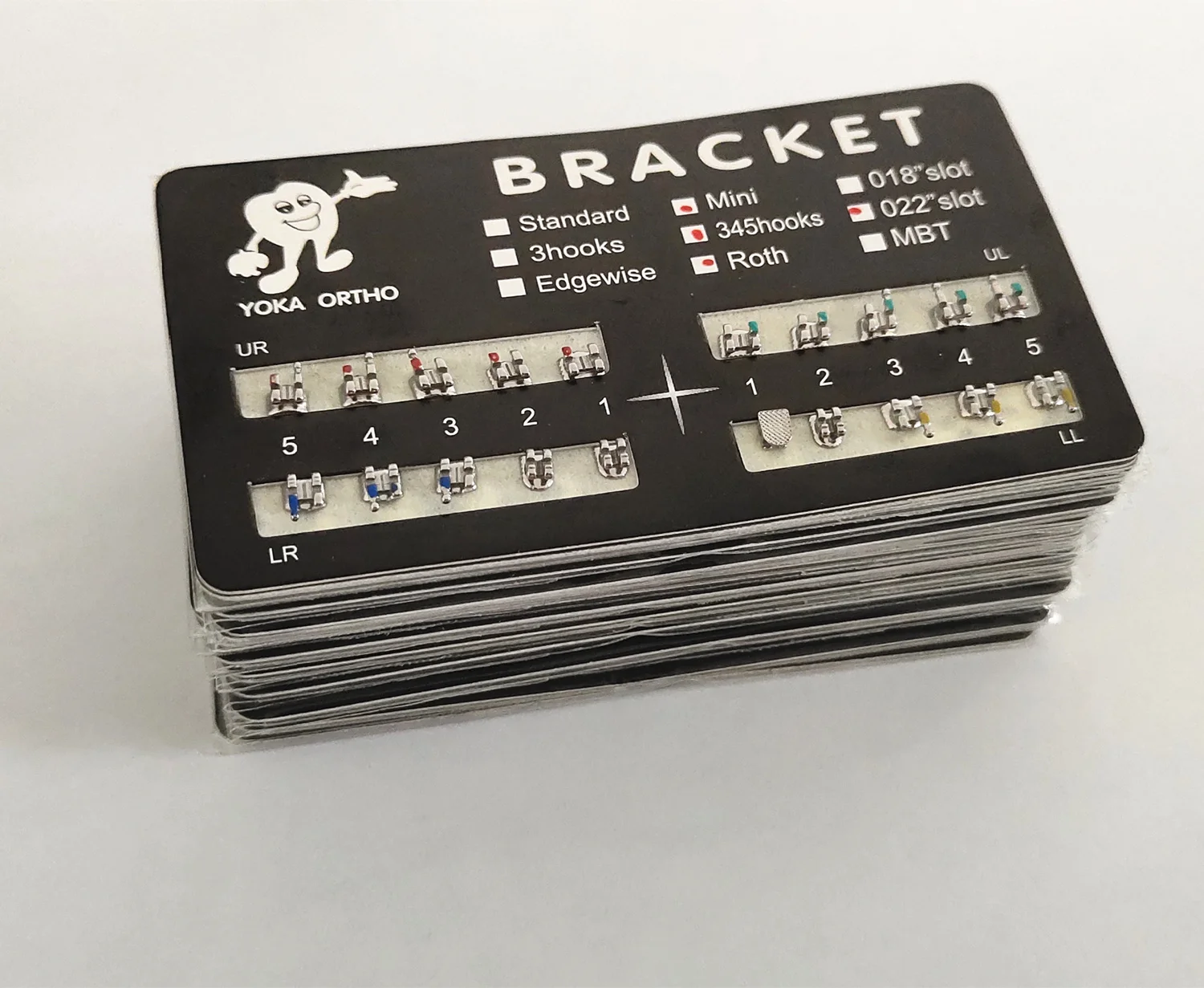 10 แพ็คทันตกรรมวงเล็บ Ortodoncia วงเล็บสําหรับฟัน MINI Bracket Roth 022 สล็อต 345 ตะขอ Bondable Mim Monoblock สีดําฐานตาข่าย 1