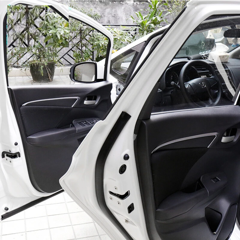 Per accessori Honda FIT JAZZ 2013 2014 2015 2016 2017 car styling Door Interior Decoration strip frame cover trim - Image 3