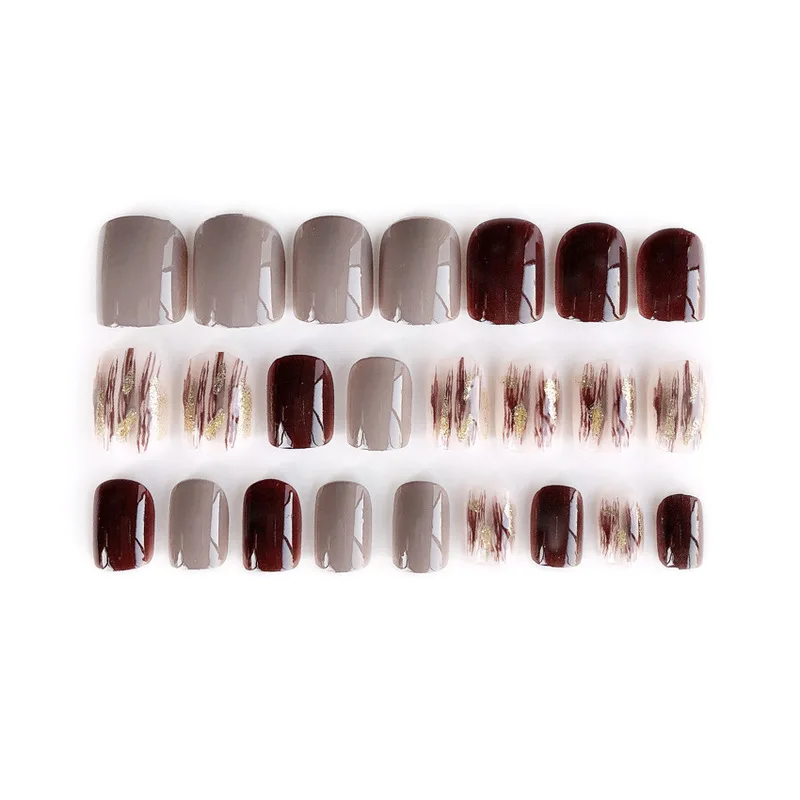 

24 Pcs Acrylic Fake Nails Tips Decorated for Fashion Nail Art New and High Quality Professional Charming High Quality TSLM1