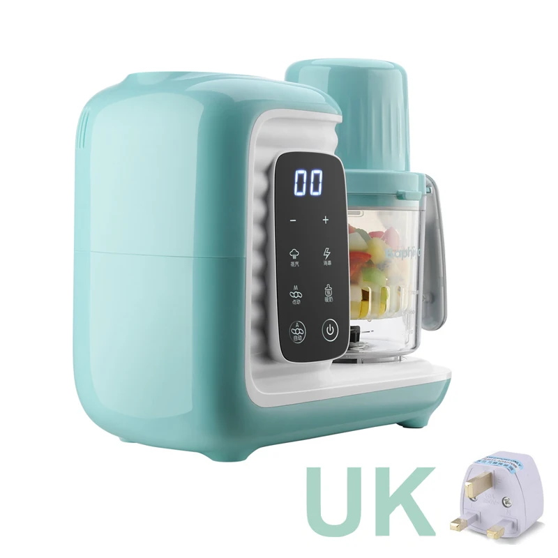 green UK Устройство для кормления детей, Новое Детское многофункциональное устройство для приготовления детского питания, умные детские молочные теплые кулинарные блендеры - Цвет: green UK