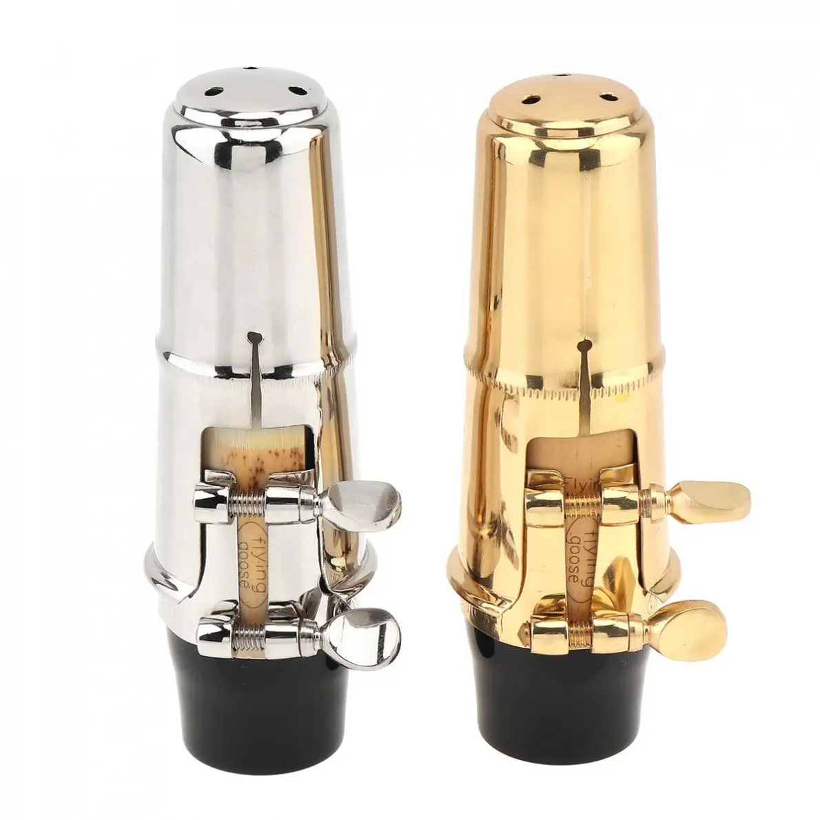 Alto bE Saxophone Mouthpiece Carved Flower Gold Plated Ligature Brass Cap Bakelite Sax Mouth Gold Silver Optional