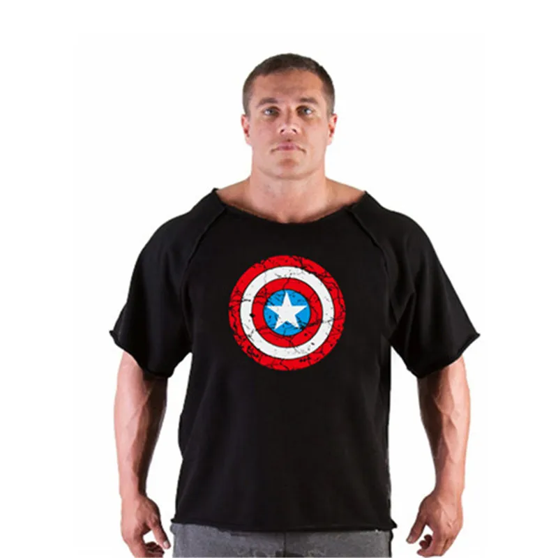 

Men Fashion T Shirt 2020 New Team Leader Male Tops Gyms Bodybuilding Short Sleeve Personality Fitness Tee Clothing