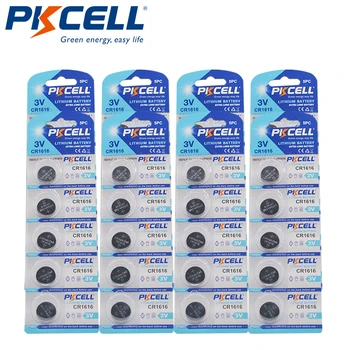 

40Pcs Lot PKCELL CR1616 3V Lithium Batteries DL1616 ECR1616 LM1616 1616 Cell Button Coin Battery For Remote Controls