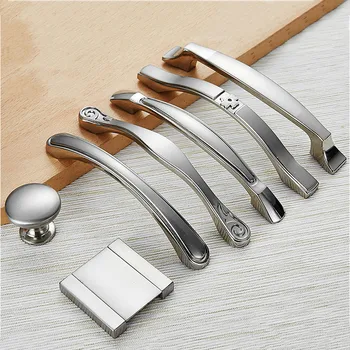 

Zinc Alloy Modern Cabinet Handles Kitchen Cupboard Door Pulls Drawer Knobs Handles Wardrobe Pulls Furniture Handle Hardware