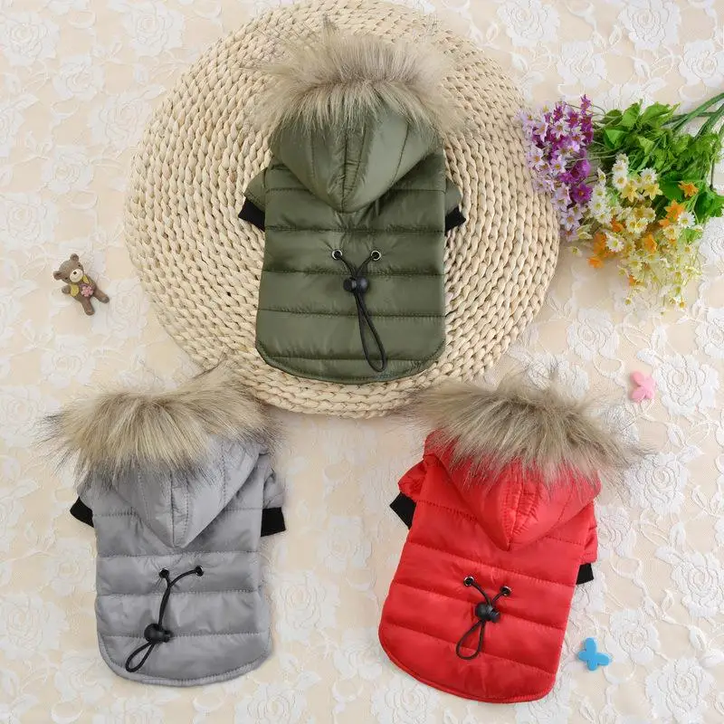 XS-XL Warm Small Dog Clothes Winter Pet Dog Jacket Coat Puppy Chihuahua Clothing Hoodies Outfit Winter Pets Clothing
