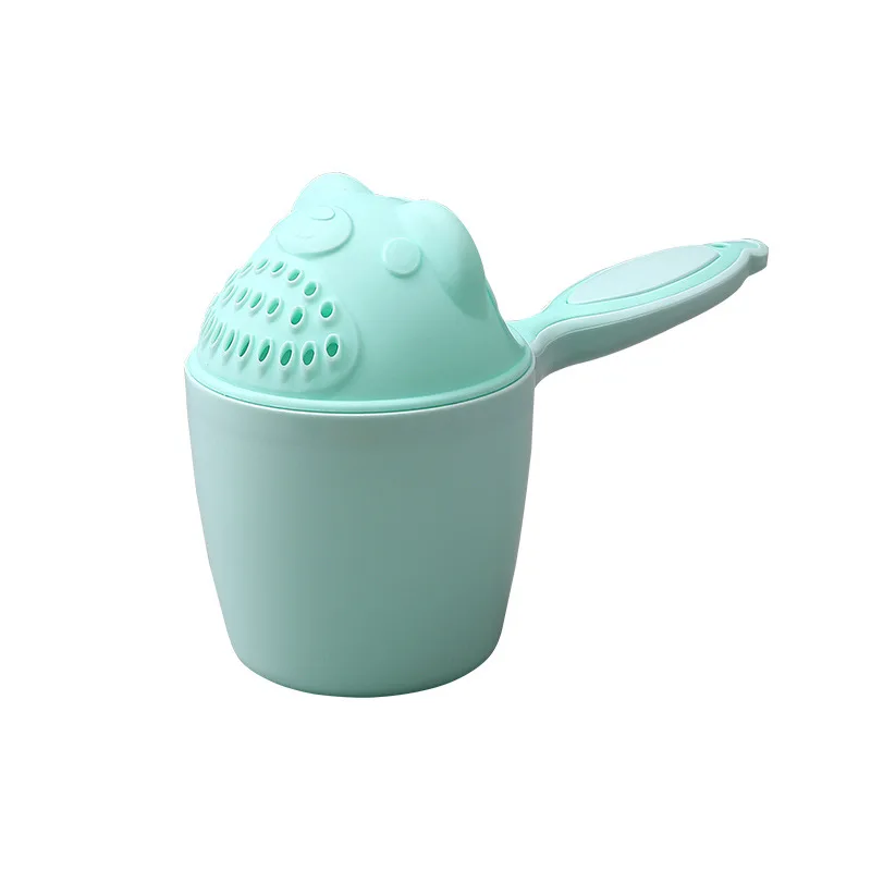 Baby Shower Cup Cartoon Baby Bath Caps Toddle Shampoo Cup Children Bathing Baby Shower Washing Hair Cup Kids Bath Tool - Цвет: green