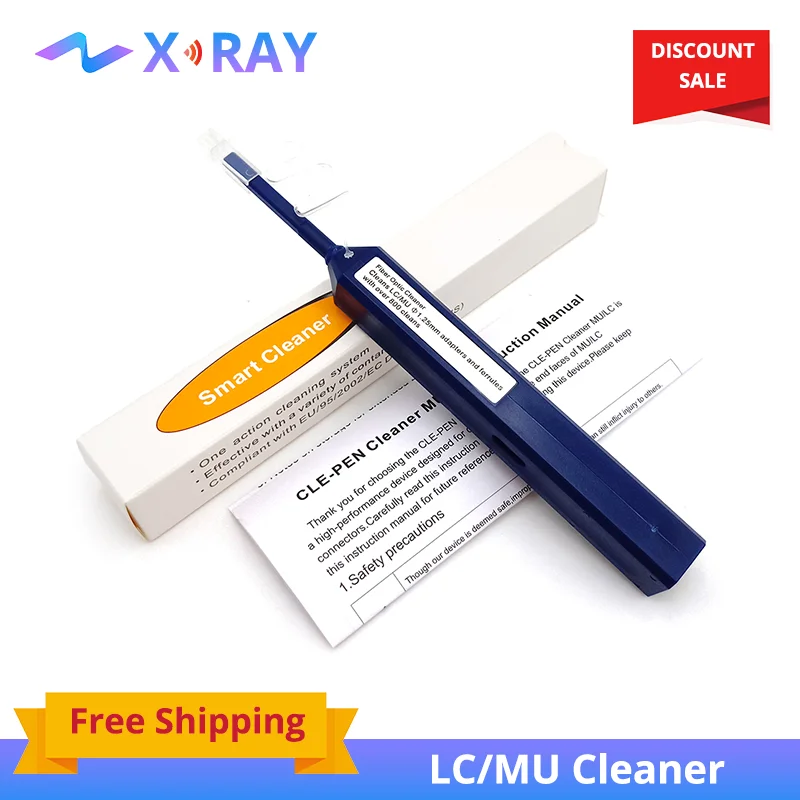 

LC Fiber Optic Connector Cleaner Pen 1.25mm 800 times One-Click,for LC MU Adapters and Ferrules