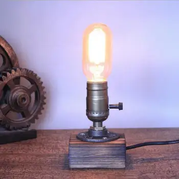 Kaufen Retro Geschenk Bar Led Schreibtisch Lampe Cafe Industrielle Wind Studio Nacht Einfache Wasser Rohr Tisch Lampe Kinder Tisch Lampen