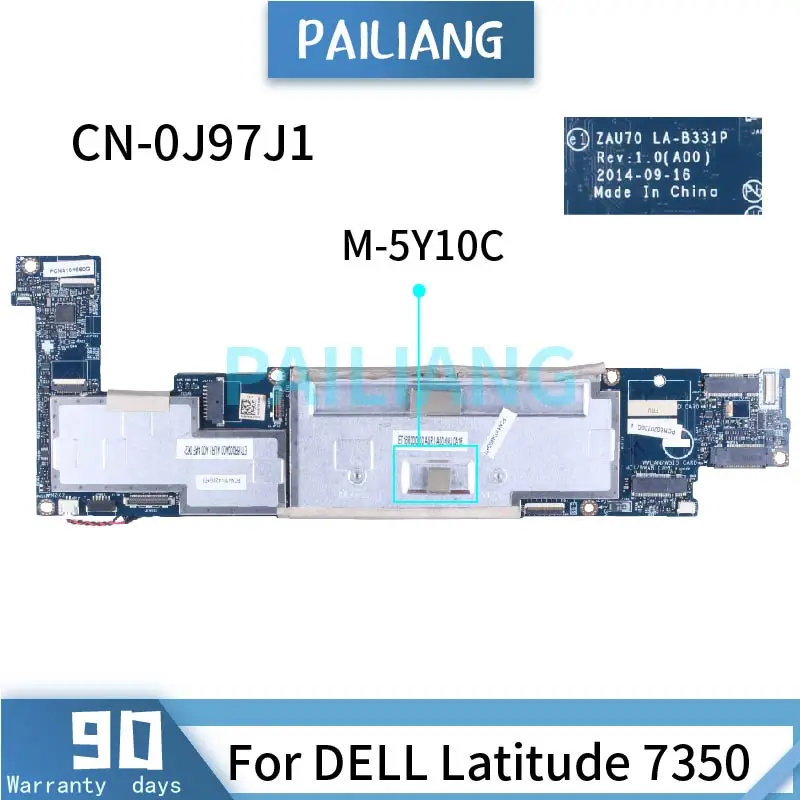 

M-5Y10C For DELL Latitude 7350 Laptop Motherboadrd LA-B331P 0J97J1 SR23C DDR3 Notebook Mainboard