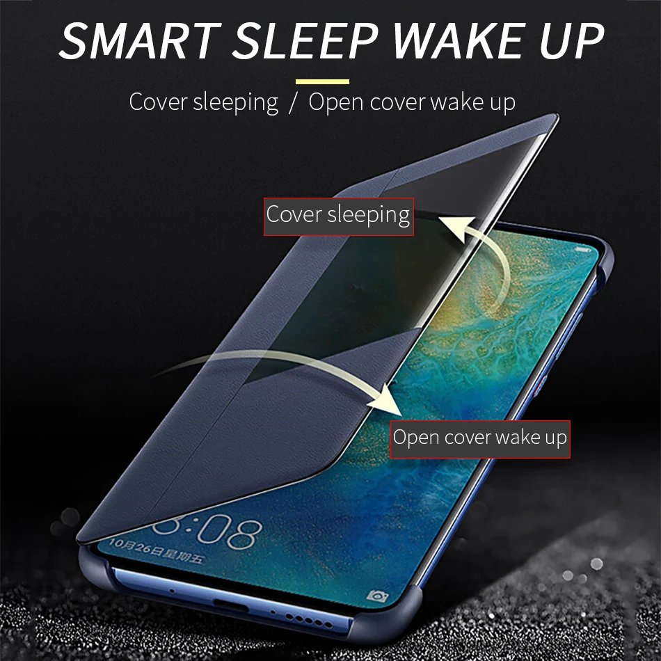 详情4Huawei mate 20 Flip Case Cover Official Huawei Mate 20 Pro case Smart View Window Luxury PU Leather Protective Wake up mate20