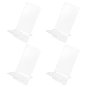 

4 Suits Mobile Phone Stand Acrylic Display Rack Desktop Detachable Mobile Phone Stand for Counter Home(Transparent)