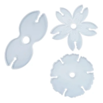 

Crystal Epoxy Resin Mold Wine Rack Tray Bracket Cup Holder Casting Silicone Mould DIY Crafts Making Tool