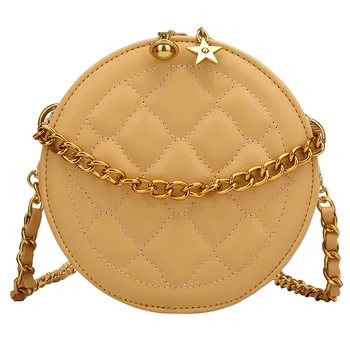 

Fashion round sling bags for women Women shoulder bags pu leather women's handbag Ladies Crossbody Bags female totes black