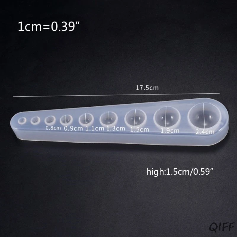 UV Resin DIY Crystal Epoxy Mold Multi-standard Hemisphere Collection Mold Round Ball Pendant Jewelry Silicone Molds