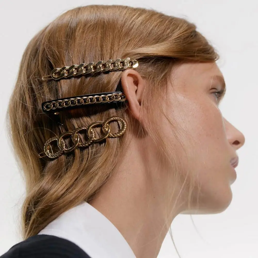 

Girlgo ZA New Vintage Metal Gold Color Barrettes for Women Punk Flower Pearls Hair Accessories Jewelry Girl Gifts Wholesale