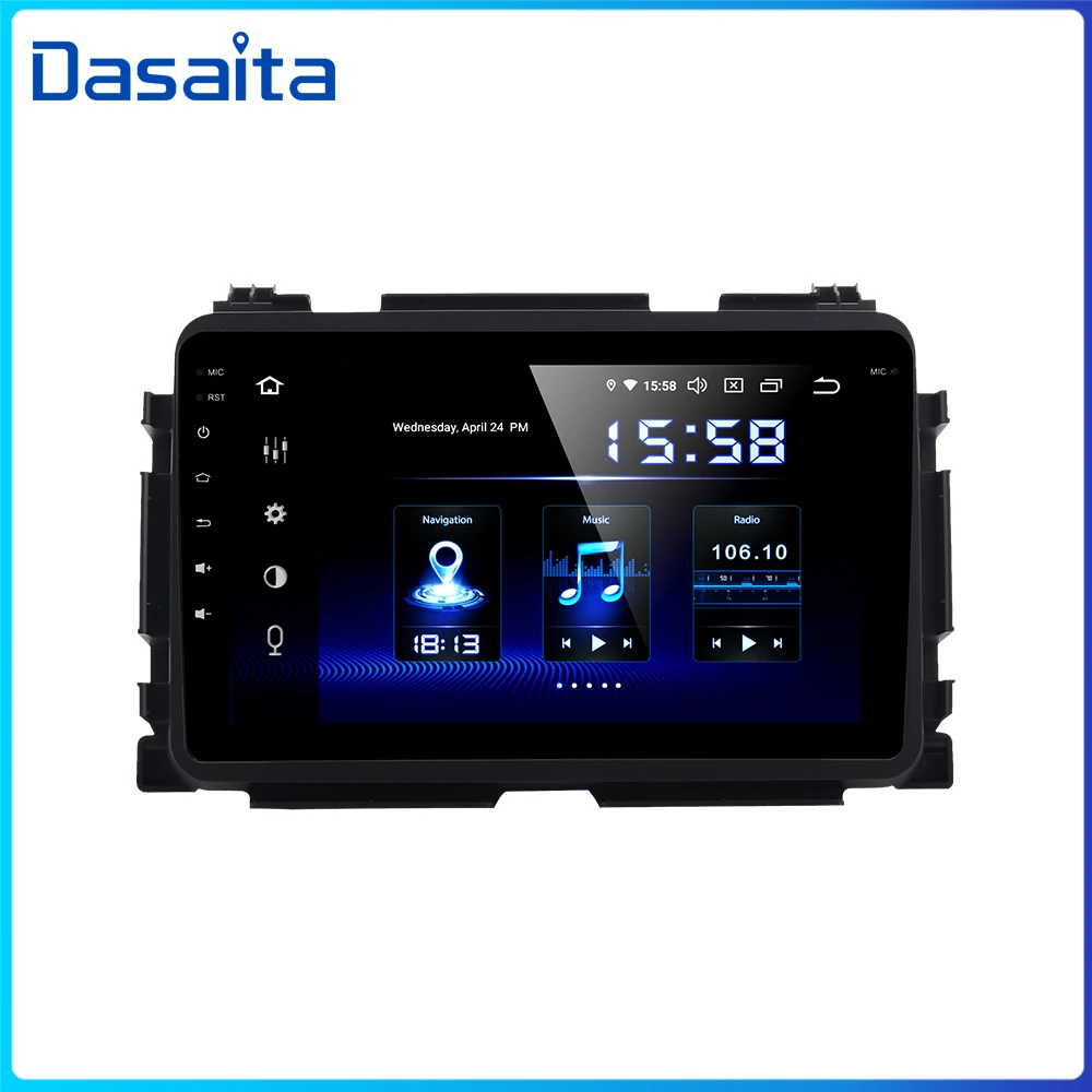 Dasaita 1 din 1080P видео автомобиль Android 9,0 радио gps для Honda Vezel HR-V HRV Bluetooth " мульти сенсорный экран - Цвет: Standard version