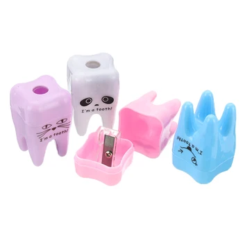 

20pcs/Lot Lovely Tooth Shapes Pencil Sharpener School Kid's Children Favorite For Dental Clinic Care Gift Oral