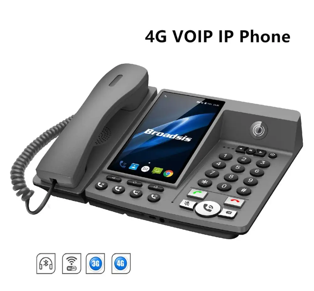 Настольный IP телефон с поддержкой видеосигнала VoIP внутри Android 7 0 4G система