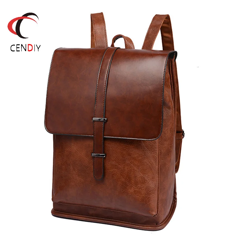 Брендовый кожаный водонепроницаемый рюкзак женский элегантный дизайн простой дизайн повседневный мужской рюкзак для ноутбука мужские повседневные рюкзаки Mochila