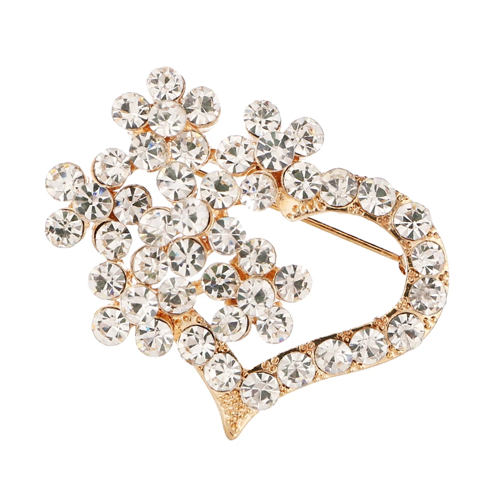 Crystal Heart Shape Brooch Christmas Gifts Gift For Your Daughter, Lover, Girlfriend