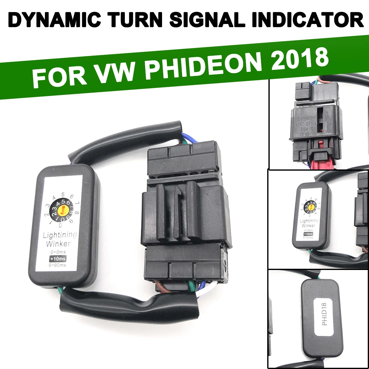 

2Pcs Dynamic Turn Signal Indicator Black LED Taillight Add-on Module Cable Wire Harness For VW PHIDEON 2018