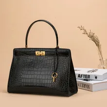 Модная Высококачественная сумка из натуральной кожи, новая женская сумка-тоут из кожи крокодила, ящерицы, большая сумка