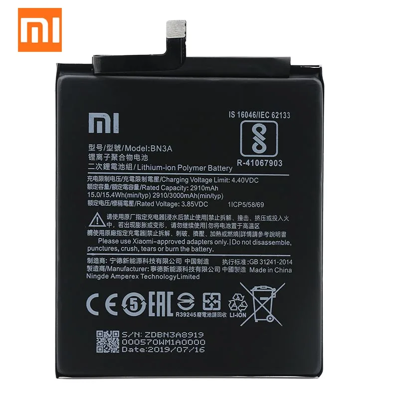 Аккумулятор для Xiaomi BN3A 3000 мАч для Xiaomi Redmi Go, высококачественный Сменный аккумулятор для телефона BN36