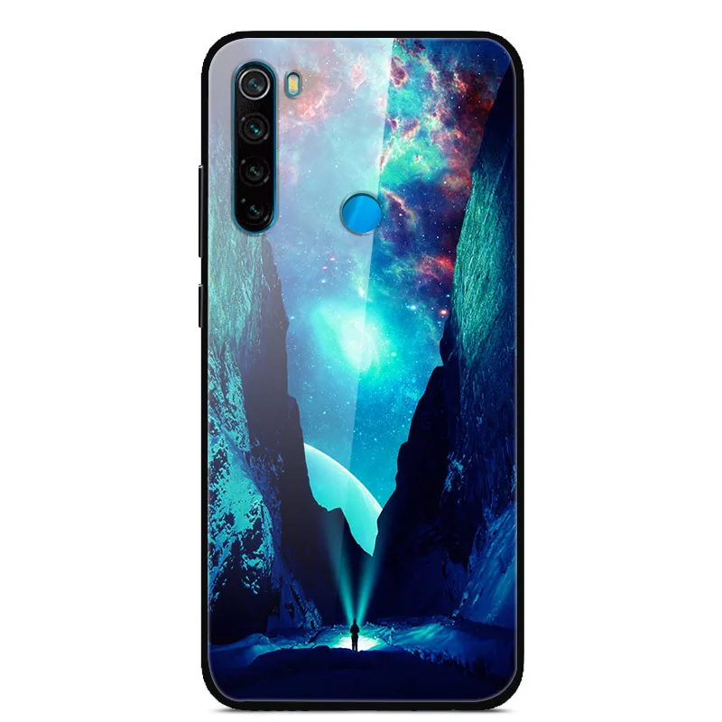 5 Чехол из закаленного стекла для Xiaomi Redmi Note 8T чехол Note8T, цветной жесткий чехол из поликарбоната для Xiaomi Redmi Note 8 T, чехол Note8 T, бампер - Цвет: 5