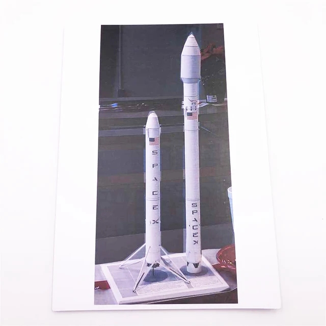 1:100 USA SpaceX Falcon 9 v1.1 Rocket 3D Paper Model Puzzle Student Hand Class DIY Space Papermodel Toy 2