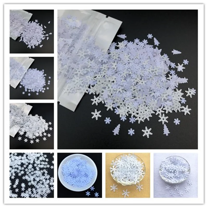 1Bag Multi Size 5 19mm White Snowflake Sequins Sewing Craft Paillettes