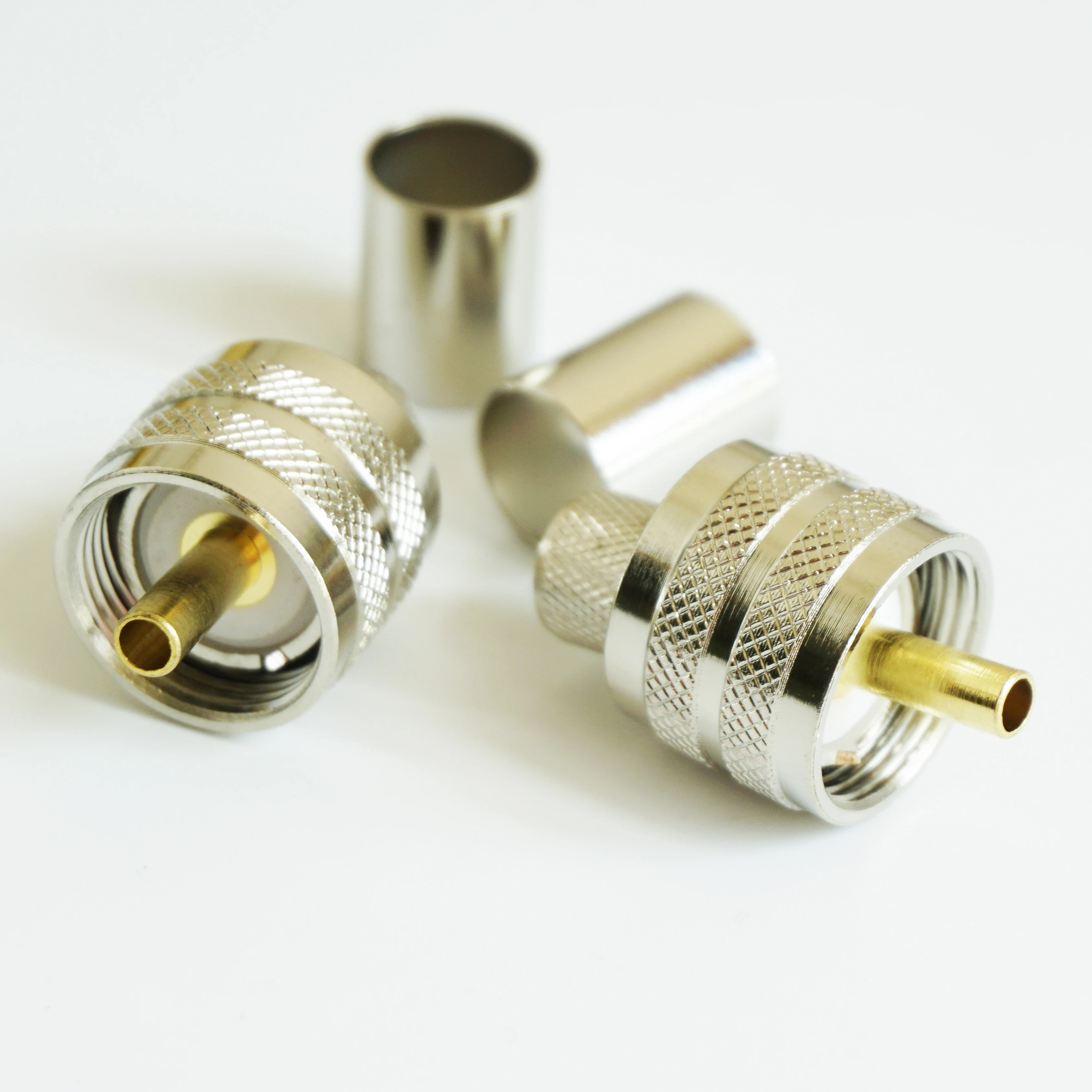 

10PCS Connector PL259 UHF Male plug pin crimp for RG8 LMR400 RG213 RG165 Cable RF COAXIAL