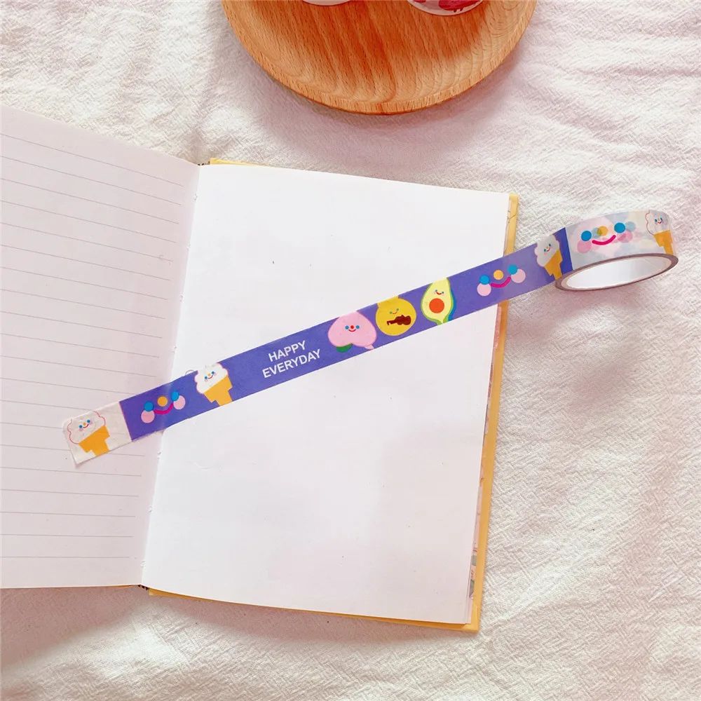 Adorable Cloud Smile Adhesive Decorative Tape for Scrapbooking and Journaling