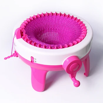 

Interactive Children 40 Needle Positions Plastic Big Weaving Scraf Hat Educational Toys Training Learning Hand Knitting Machine
