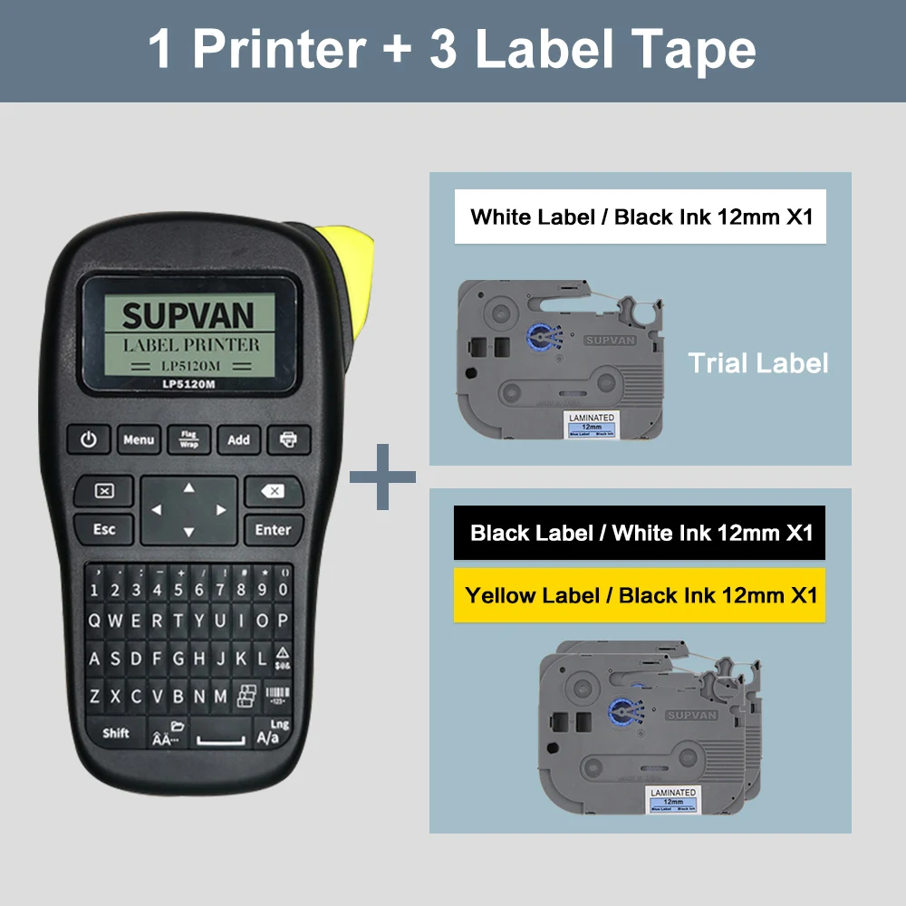 Original Supvan LP5120M Portable Wireless Industrial Wires Label Printer Cable Labels Printer Handheld Label Maker No DC Adapter printers mini Printers