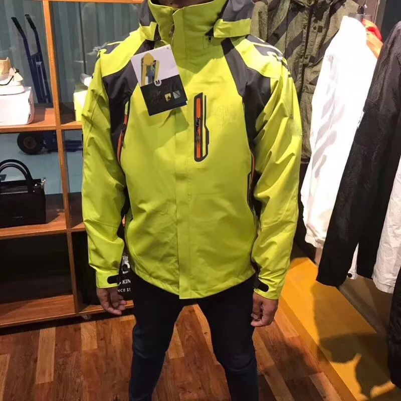 

Three Layer Caulking Raincoat Jacket Waterproof And Breathable Three-in-One-Piece Motorcycle Racing Suit Riding Clothes Men's