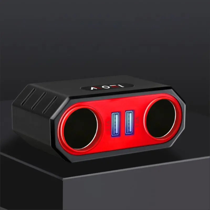 Автомобильное заднее сиденье двойной USB телефон зарядное устройство прикуриватель адаптер питания Q84A