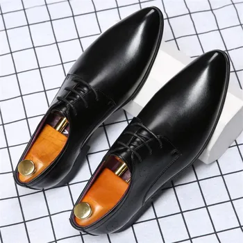 

Classic Mens Derby Shoes Summer hollow out Men Dress Shoes Formal Suit Business Shoes Hot Sale black /brown Men Wedding shoes