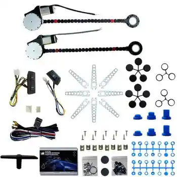 

Window Starter Kit Universal 12 V 2-Door Window Lifter Electric Window 3 Box Switch for Car Truck SUV Van